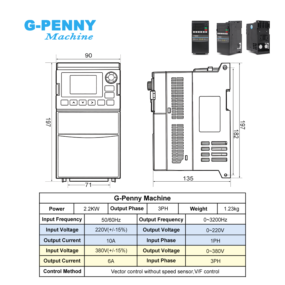 G-Penny 2,2 kW ER20 CNC Su Soğ - 2.2Kw Water Cooled Spindle Kit Vfd incelemesi ve fiyatı